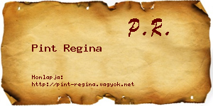 Pint Regina névjegykártya